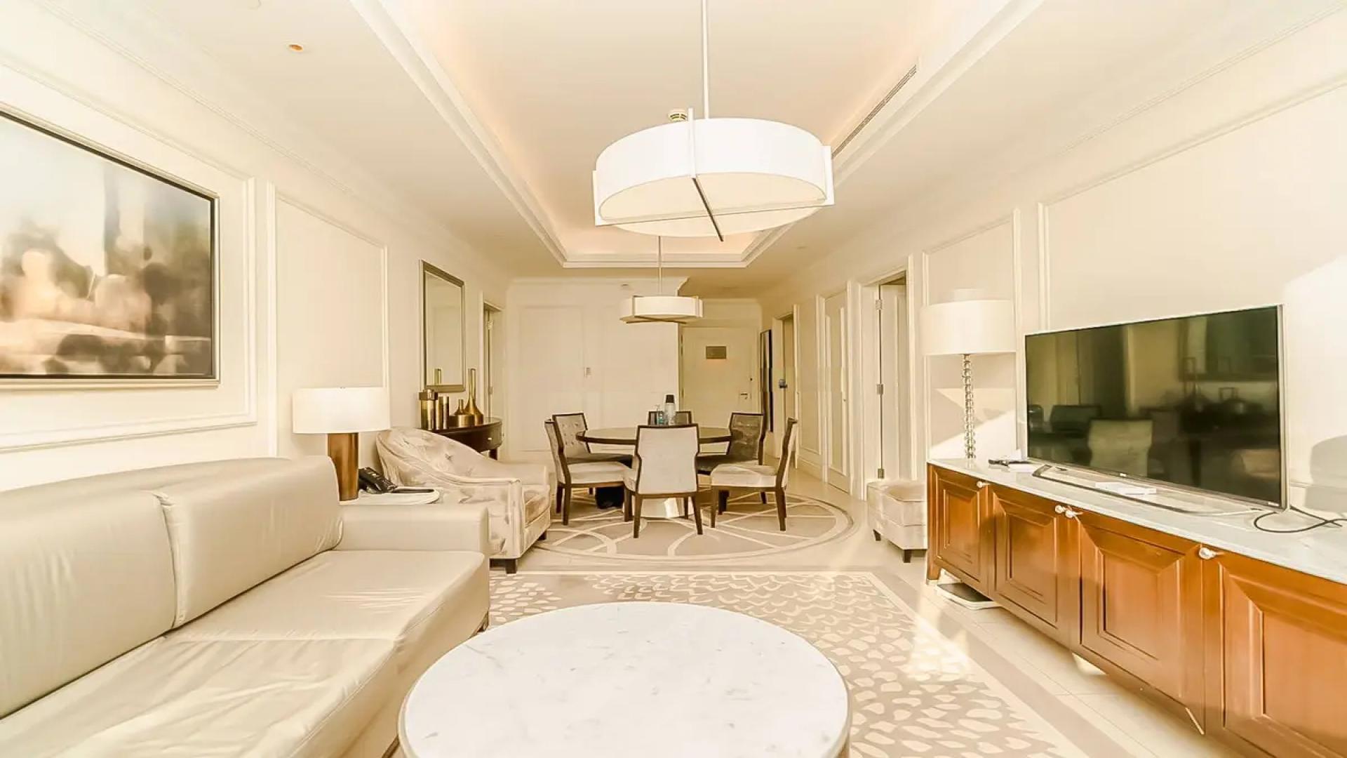 Mid-floor apartment balcony with stunning downtown skyline view, The Address BLVD Sky Collection