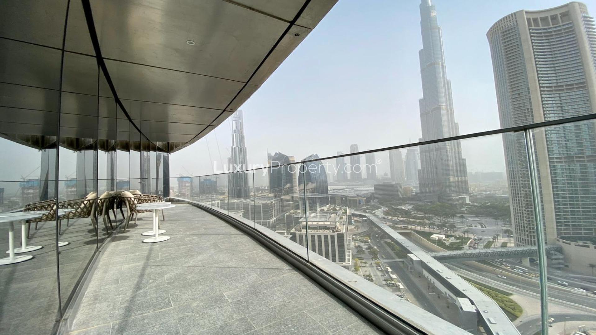 Furnished living room in 2-bedroom apartment, The Address Sky View Towers, Downtown Dubai
