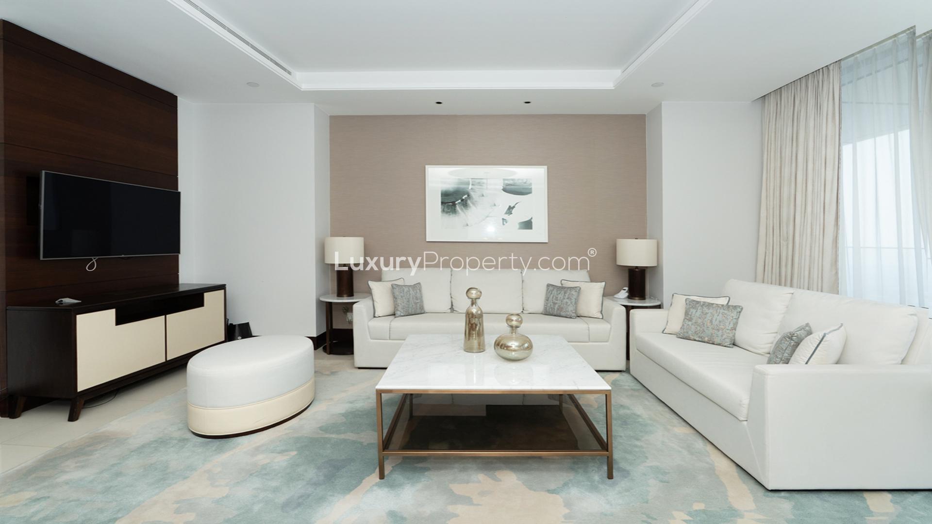 Furnished living room in high-floor apartment, The Address Sky View Towers, Downtown Dubai