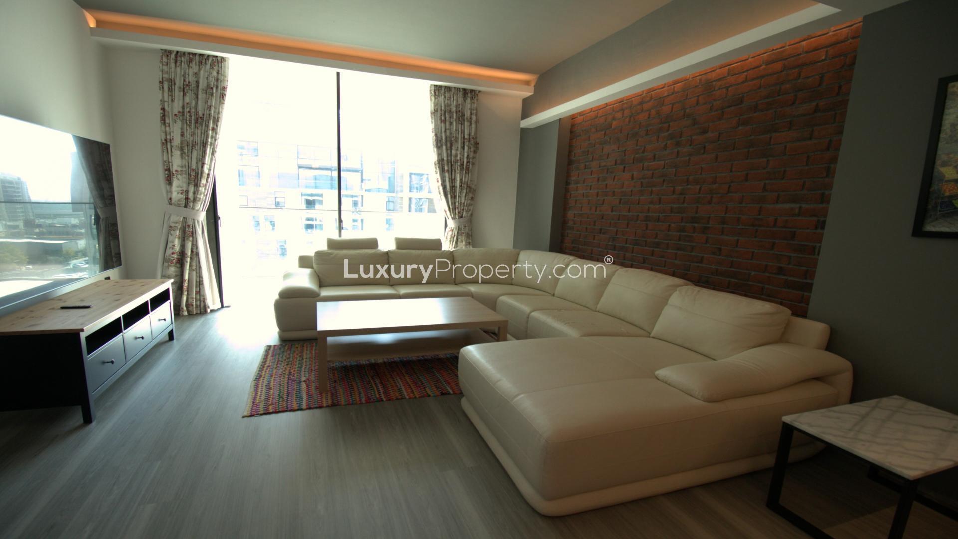 Modern kitchen in fully furnished 2-bedroom apartment, The Terraces, Mohammed Bin Rashid City
