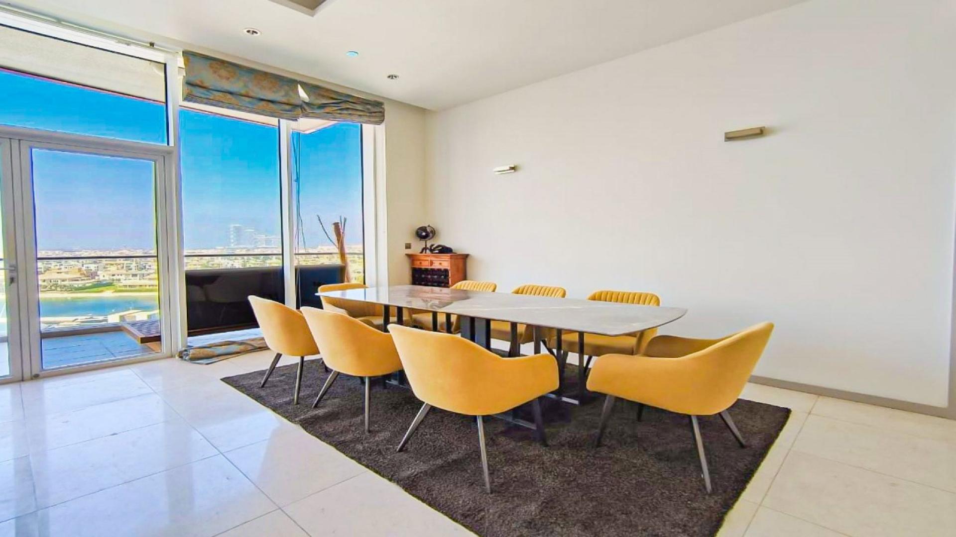 Modern living room in fully upgraded 2-bedroom apartment, Tiara Residences, Palm Jumeirah