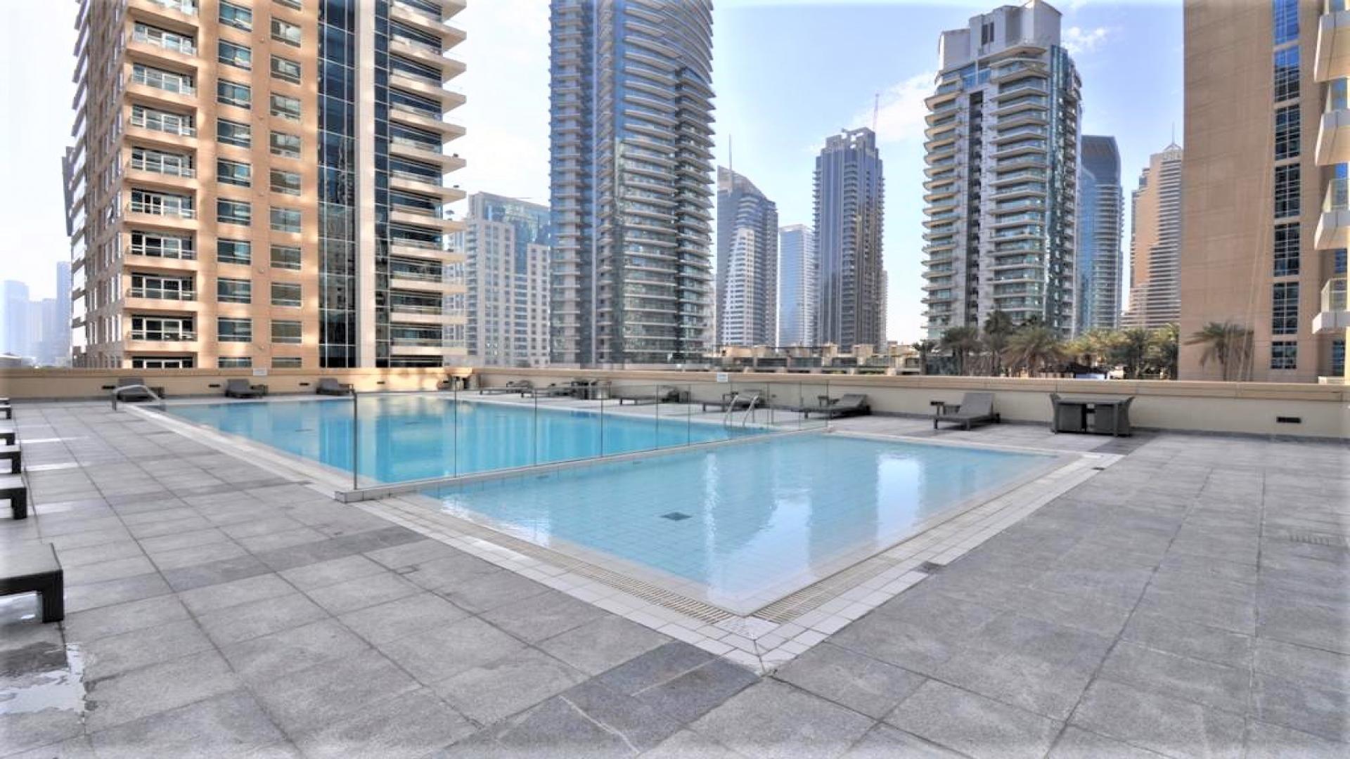 Modern bathroom in 2-bedroom apartment, Ariyana Tower, Dubai Marina, features sleek fixtures and shower