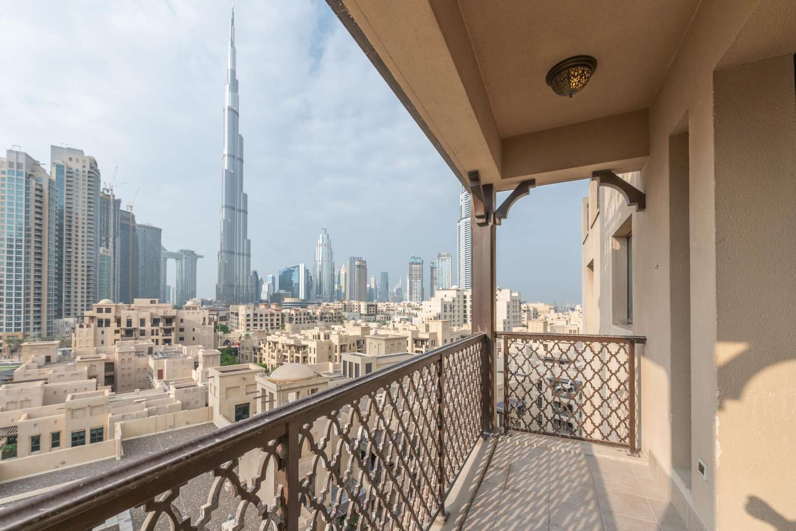 Bright living room in 2-bedroom apartment with Burj Khalifa views, Old Town Dubai