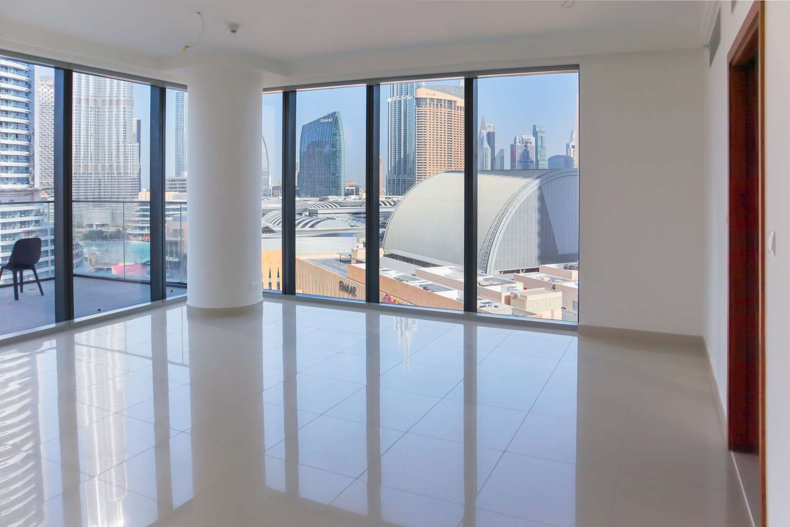 Stunning view of Burj Khalifa from two-bedroom apartment in Boulevard Point, Downtown Dubai