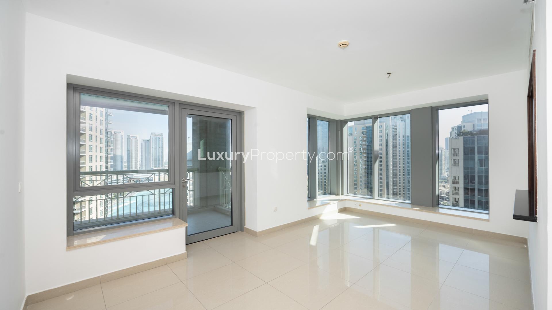 High-floor 2-bedroom apartment interior, Burj view, 29 Burj Boulevard, Downtown Dubai