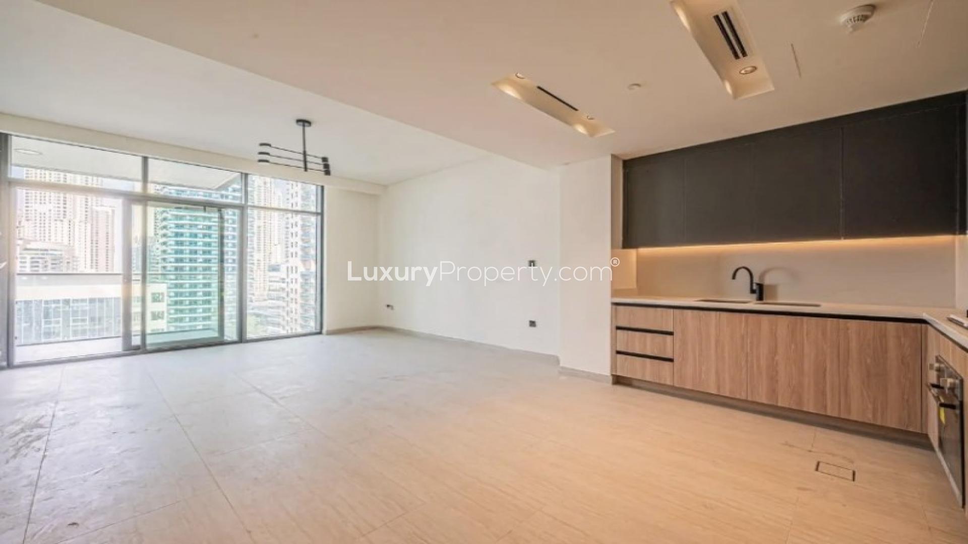 Modern kitchen in 2-bedroom apartment, Marina Living, Dubai Marina, available for rent