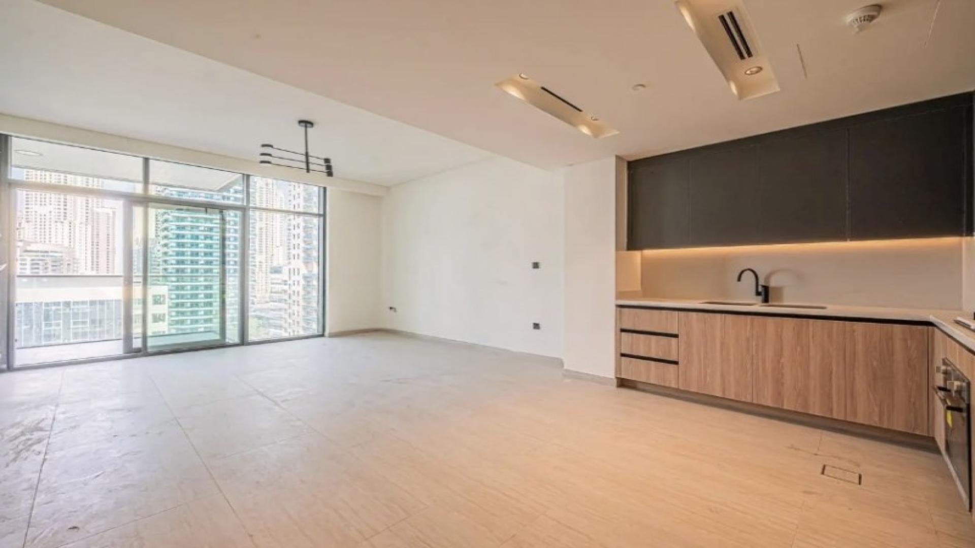 Modern kitchen in 2-bedroom apartment, Marina Living, Dubai Marina, available for rent