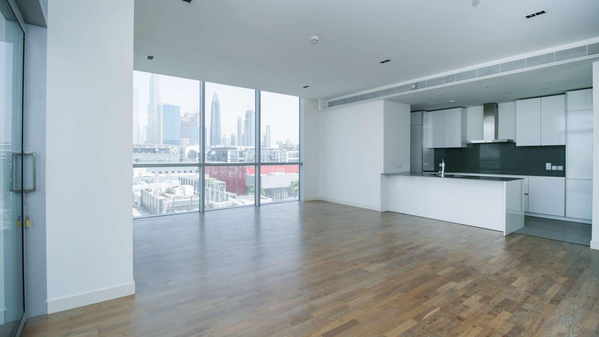 Spacious living area with city views in City Walk, Building 20 apartment for rent
