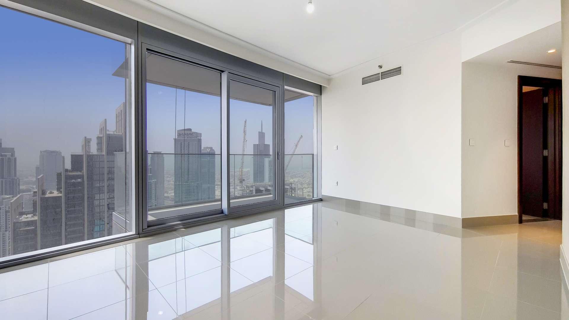 Spacious apartment interior with large windows and city views in Downtown Dubai, Burj Khalifa Area