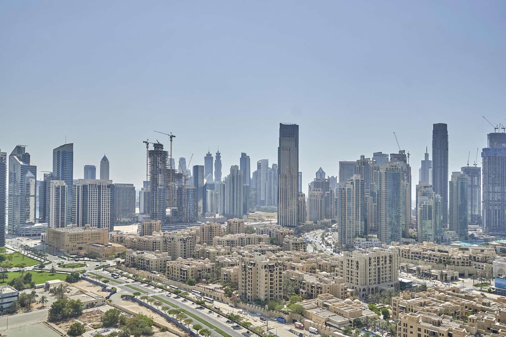 Modern kitchen in two-bedroom apartment, Burj Views Tower C, Downtown Dubai, granite countertops