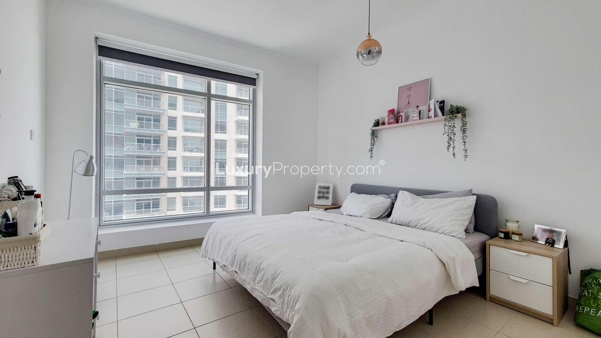 Modern living room in 2-bedroom apartment, Burj Views Tower A, Downtown Dubai