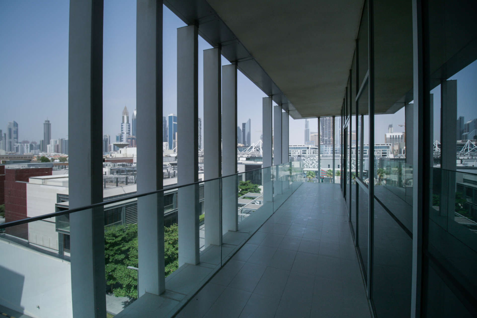 Contemporary living room with city view in City Walk, Dubai apartment for rent