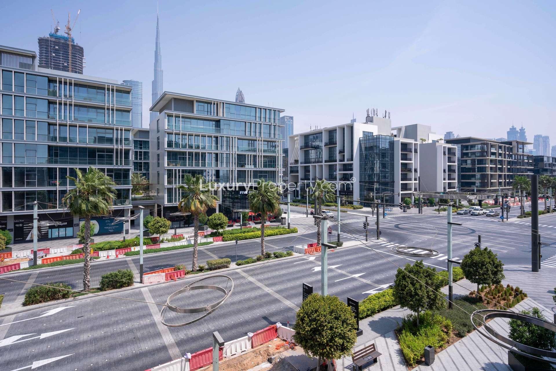 Furnished living and dining area in 2-bedroom apartment, City Walk, Dubai, Building 8