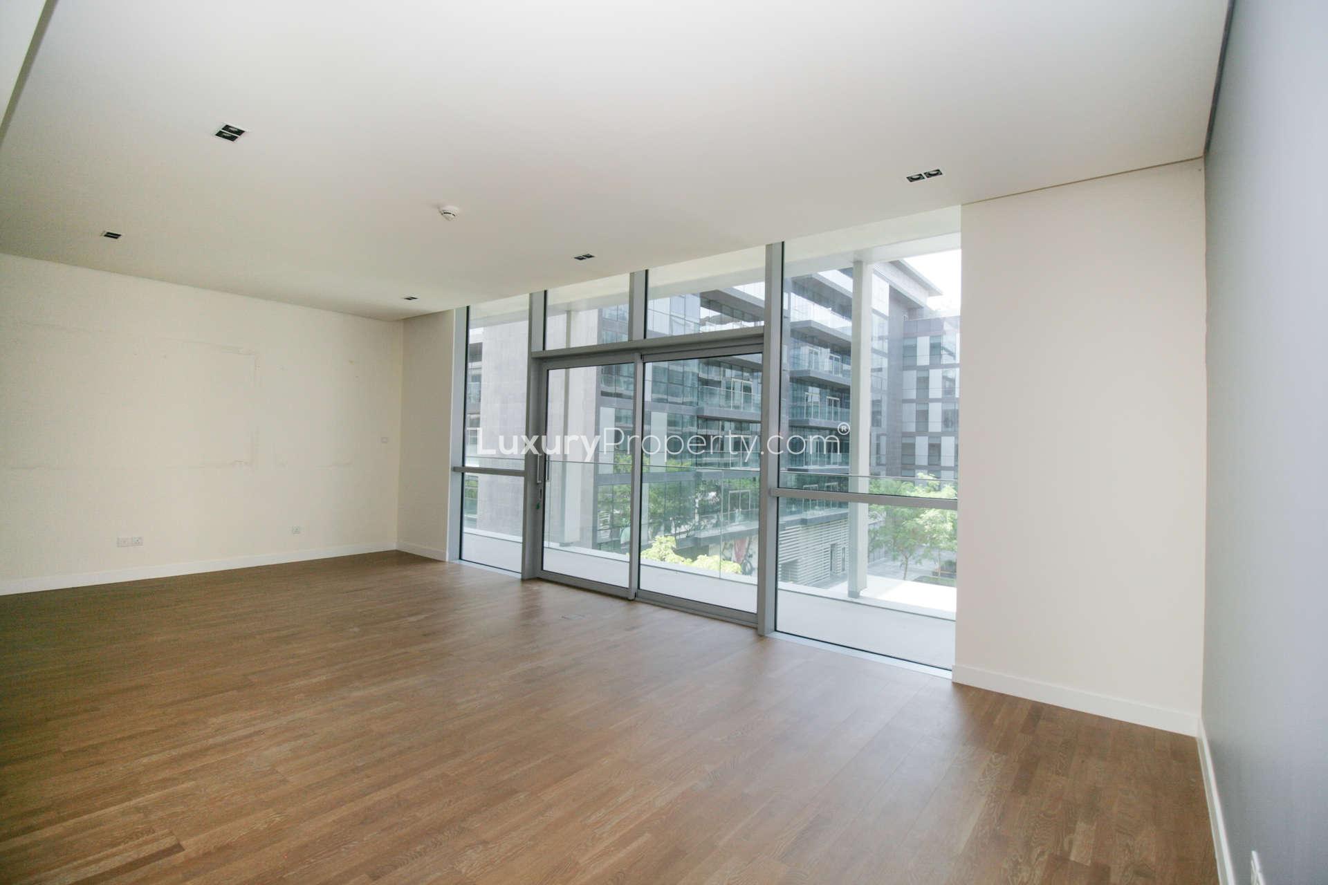 Balcony view from 2-bedroom apartment in City Walk, Dubai, Building 15, modern design