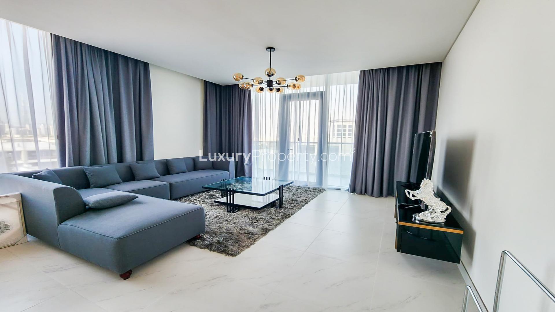 Furnished 2-bedroom apartment overlooking pool in The Residences at District One, MBR City