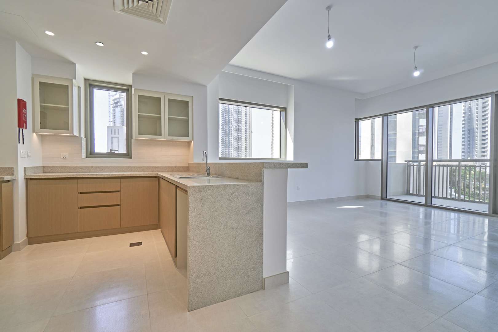 Balcony view from 2-bedroom apartment in Creekside 18, Dubai Creek Harbour