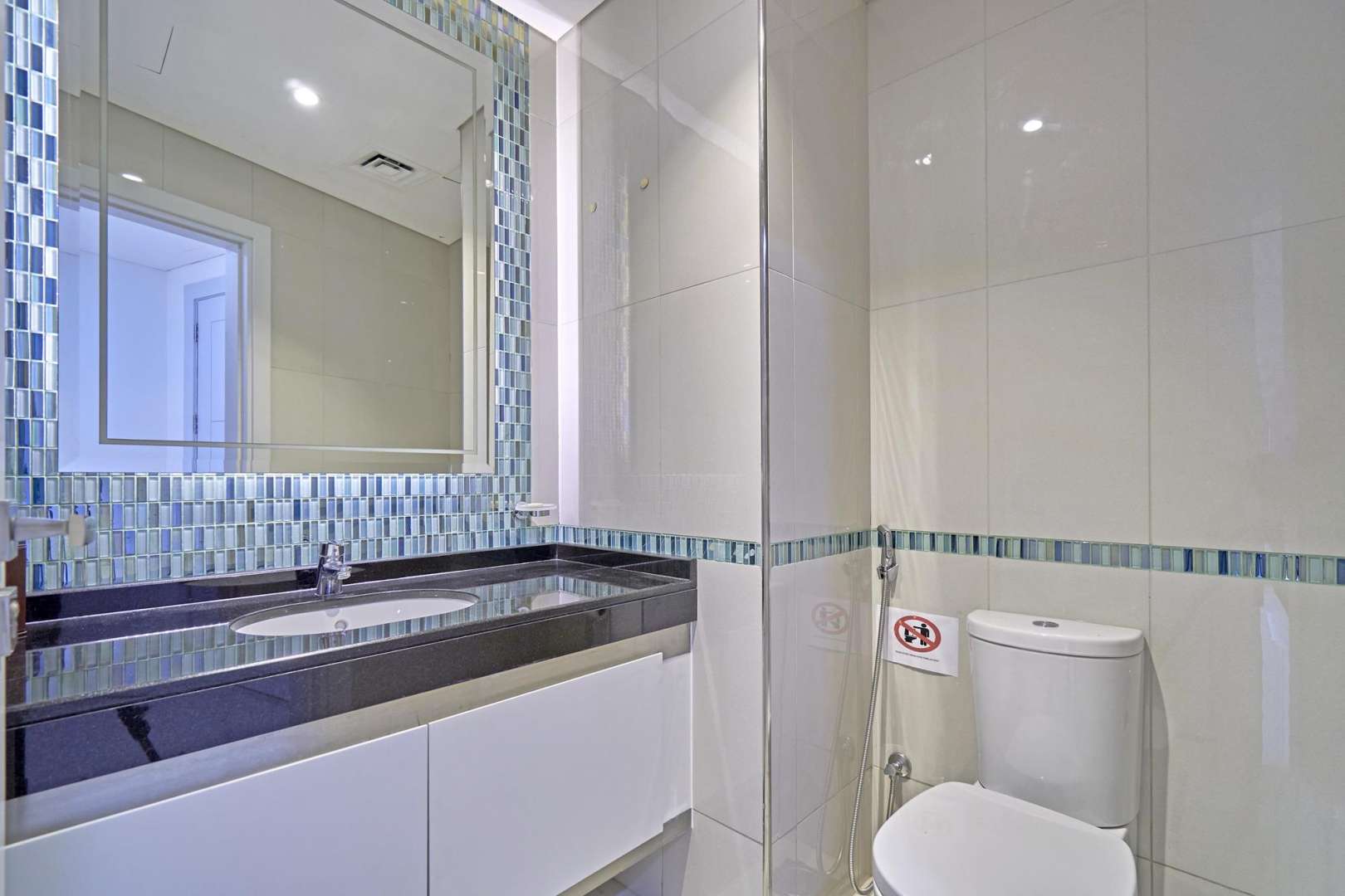 Modern kitchen in spacious two-bedroom apartment, Damac Heights, Dubai Marina for rent