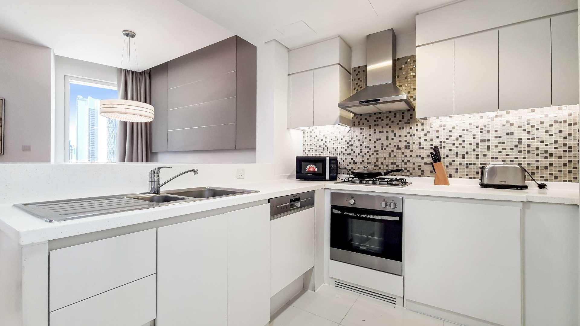 Modern furnished living room in Business Bay apartment for rent, DAMAC Maison The Vogue