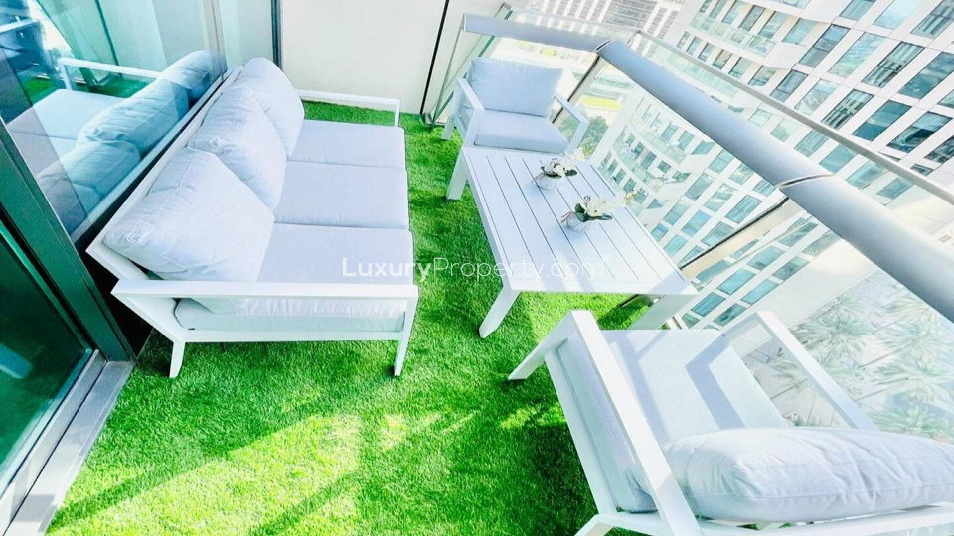 Modern kitchen in furnished 2-bed apartment, Burj Vista, Downtown Dubai, featuring sleek cabinetry