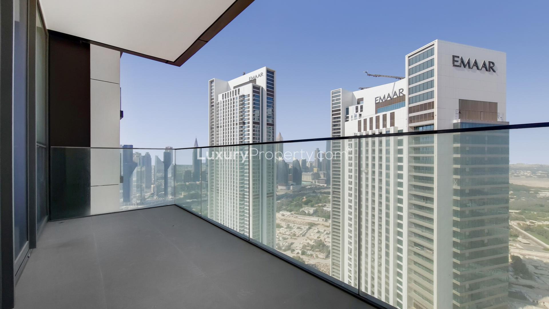 High-floor apartment living room with large windows, Downtown Views, Dubai