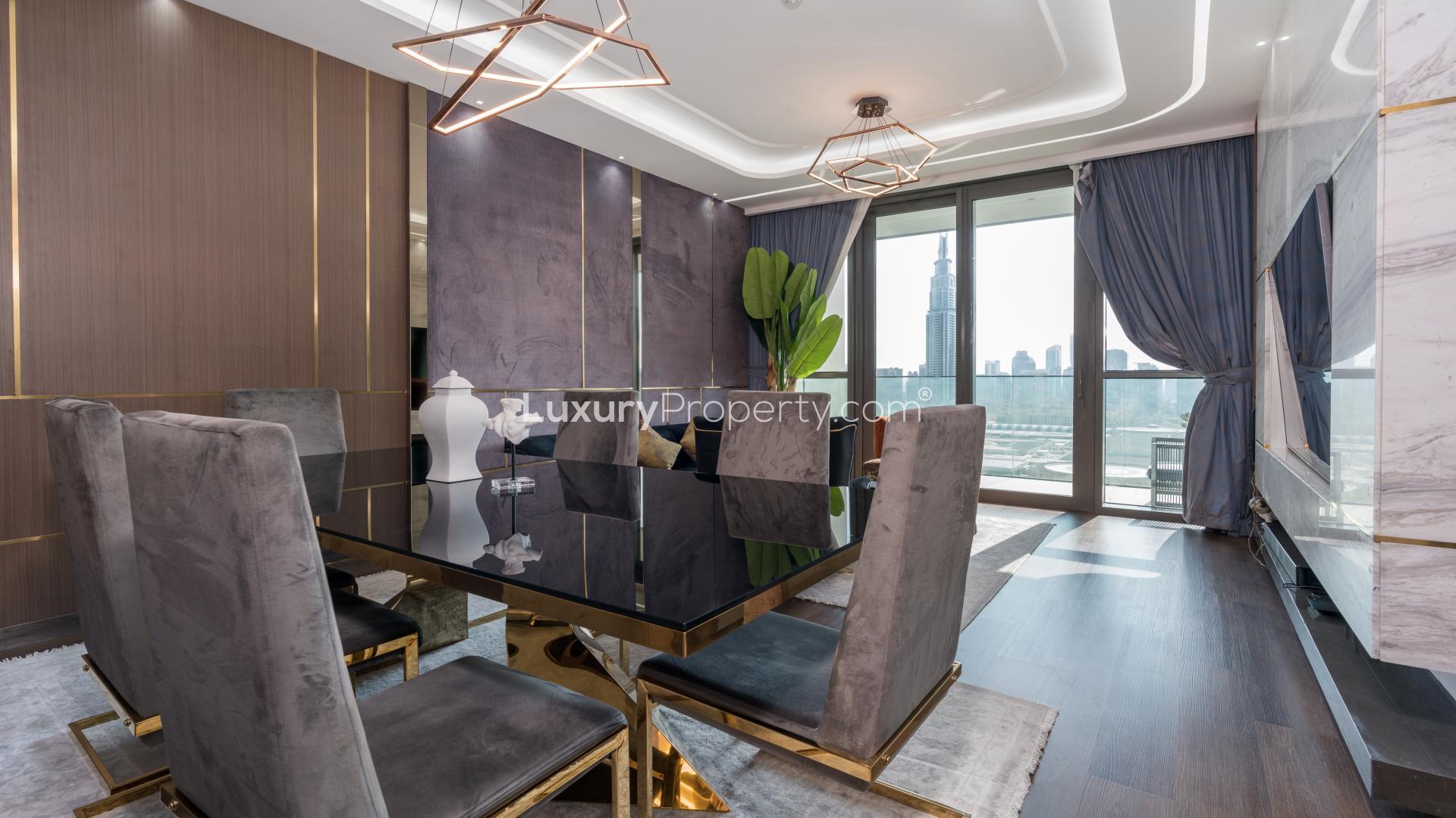 Stunning Burj Khalifa view from Downtown Dubai apartment balcony, LP15755 rental listing