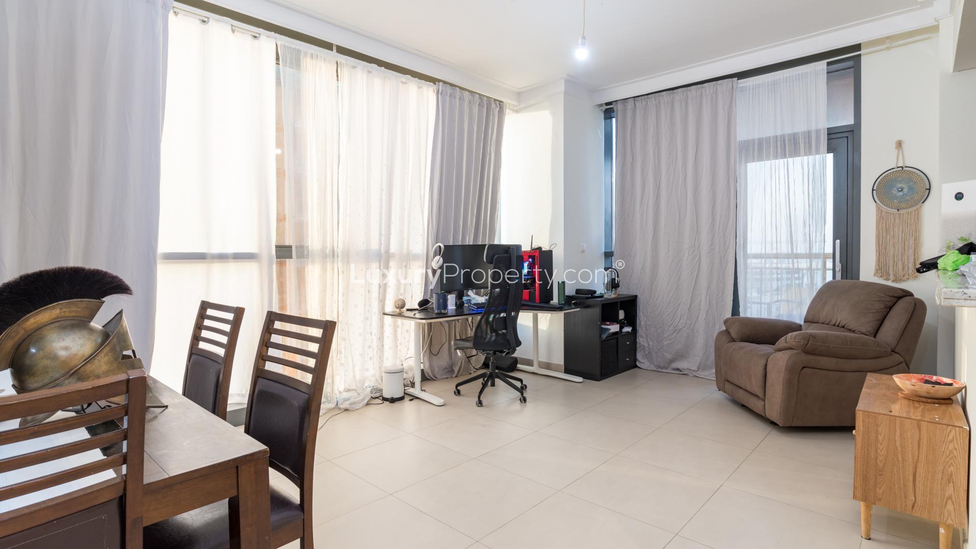 Contemporary living room in Dubai Creek Residence Tower 3 North apartment for rent
