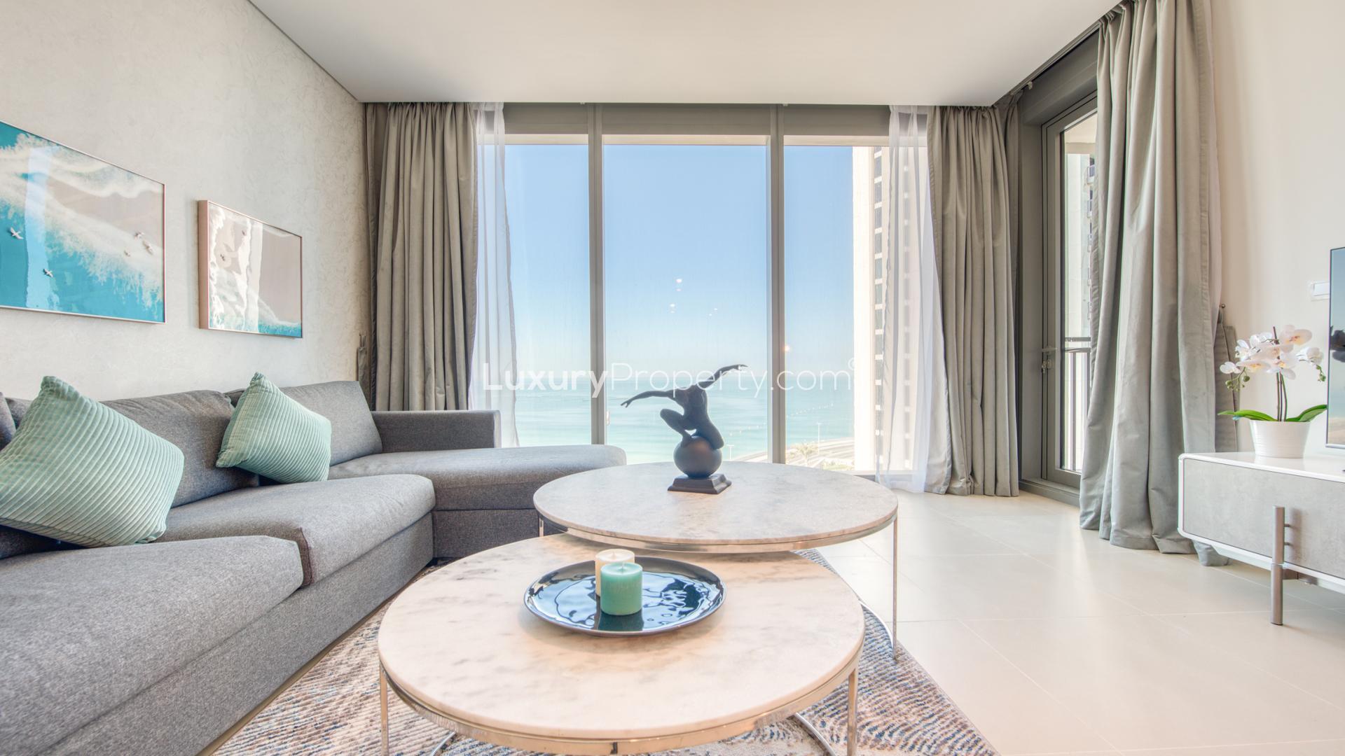 Stunning sea view from 2-bedroom apartment balcony in Dubai Marina, 5242 community