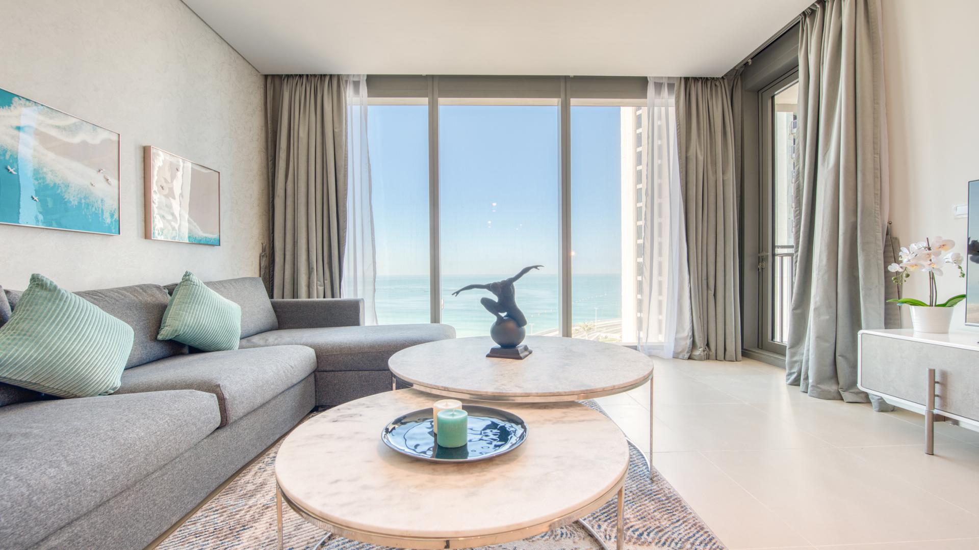 Stunning sea view from 2-bedroom apartment balcony in Dubai Marina, 5242 community
