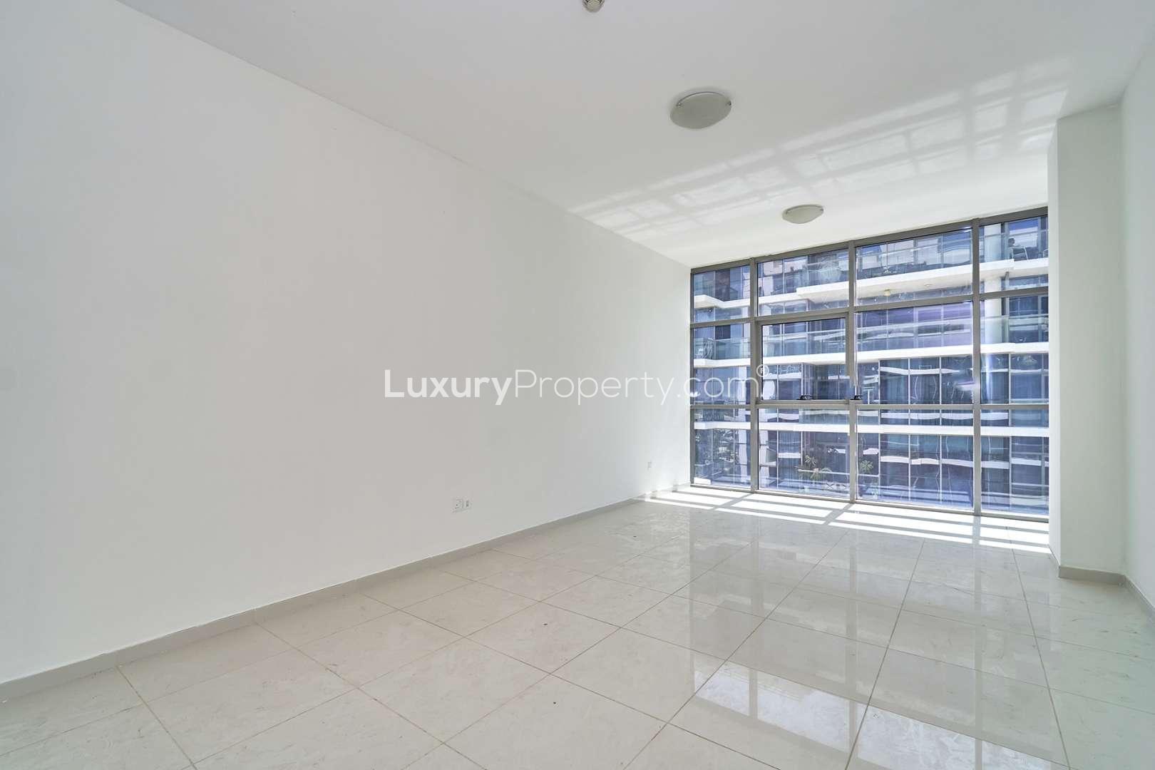 Empty room in 2-bedroom apartment for rent, Damac Hills Golf Vista