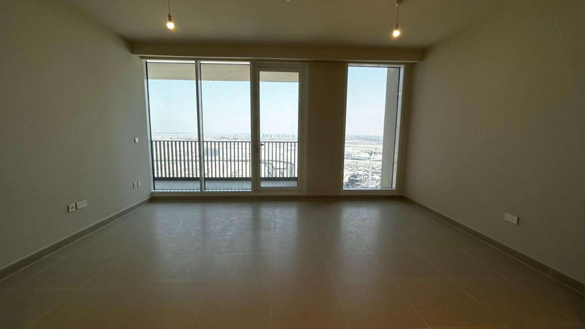 Luxurious 2-bedroom apartment living room with balcony view, Harbour Gate, Dubai Creek Harbour