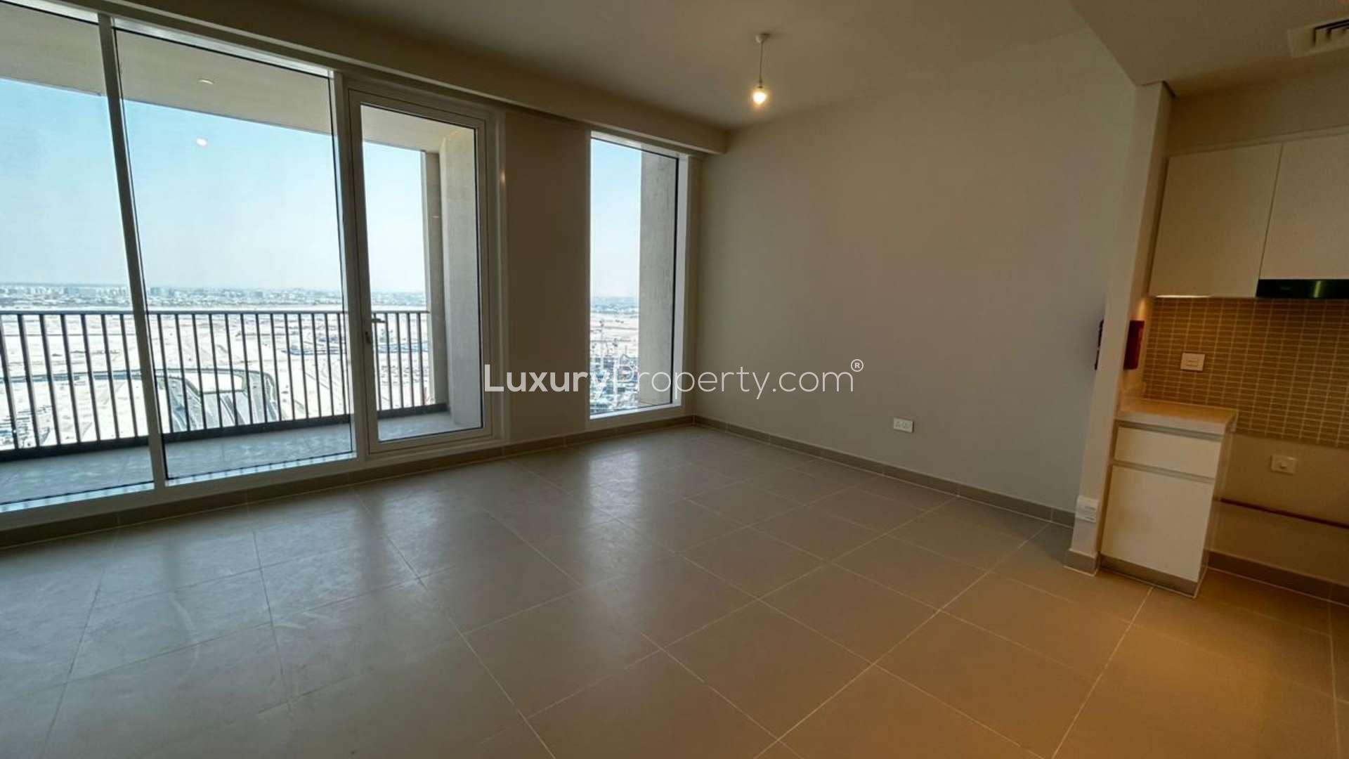 "Spacious kitchen area in 2-bedroom apartment, Harbour Gate, Dubai Creek Harbour.",Luxurious 2-bedroom apartment interior with balcony view, Harbour Gate, Dubai Creek Harbour