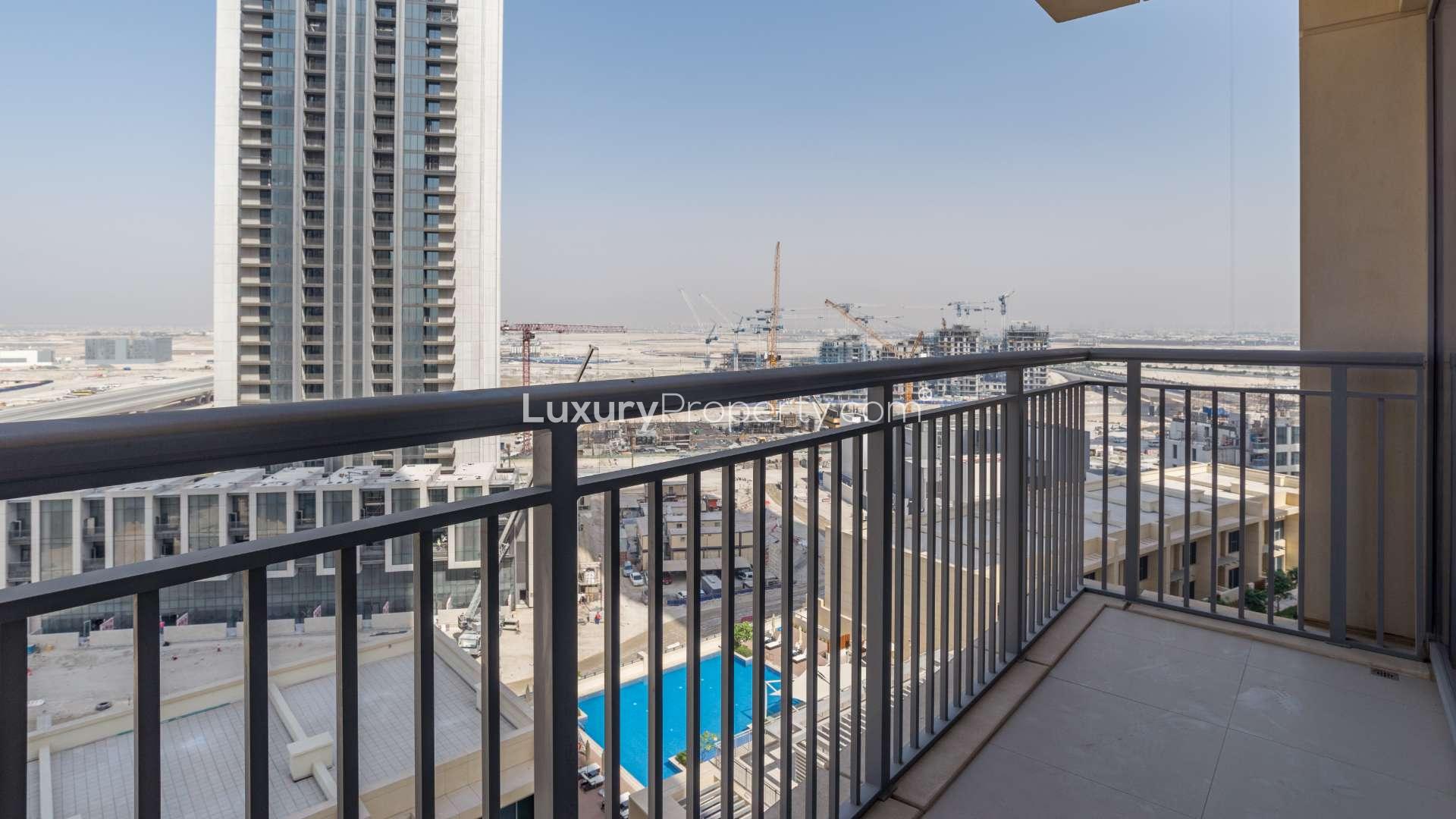 Modern kitchen and living area in 2-bedroom apartment, Dubai Creek Harbour, Harbour Views 2