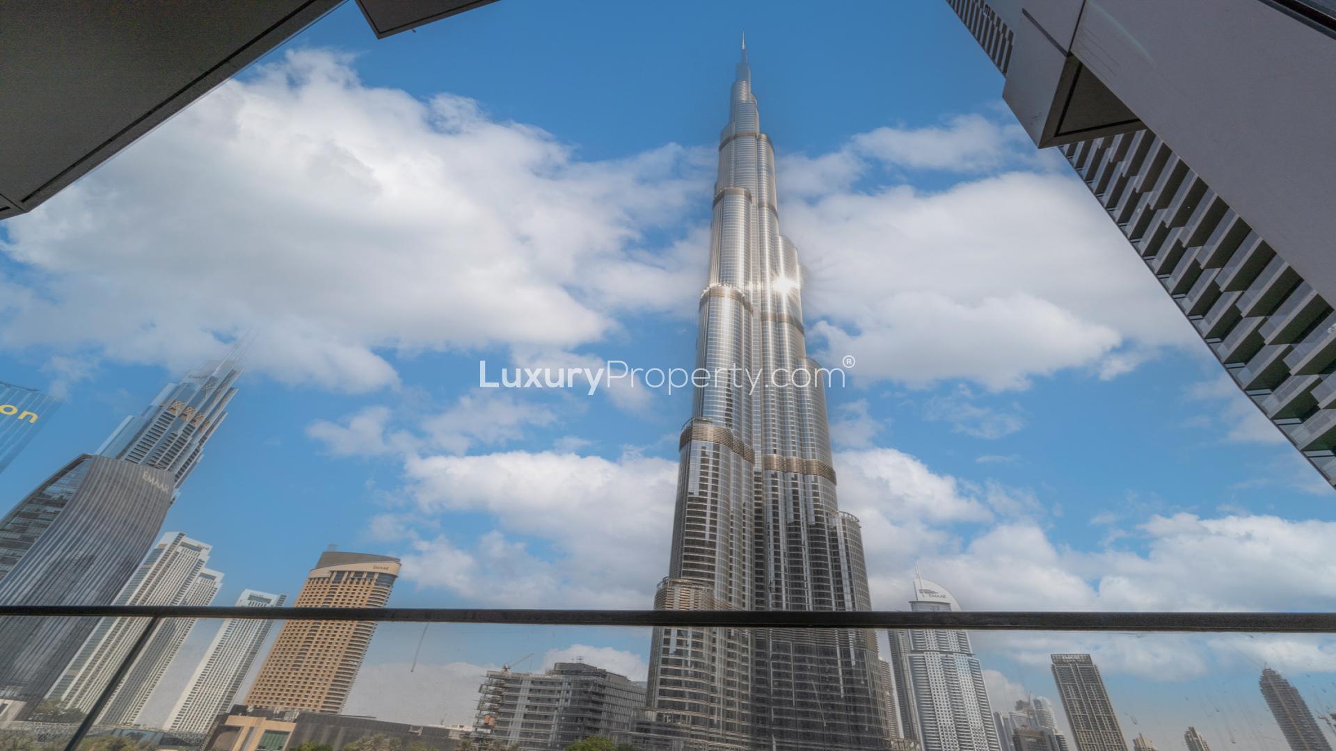 Furnished living area in Downtown Dubai apartment, The Address Residences Dubai Opera, for rent