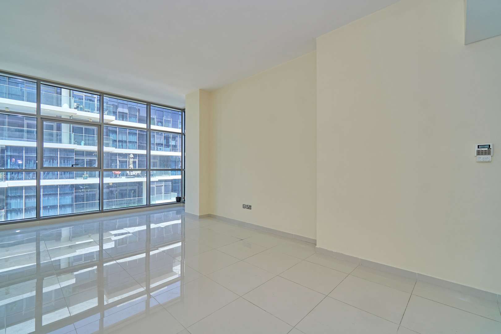 Outdoor pool area at Golf Vista, DAMAC Hills apartment complex, Loreto sub-community