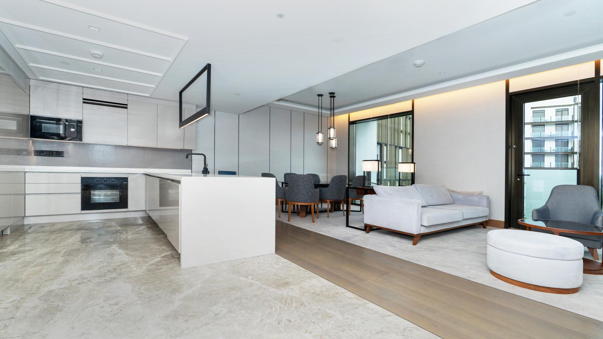 Outdoor pool area at Caesar's Palace Residence, Bluewaters Island apartment for rent