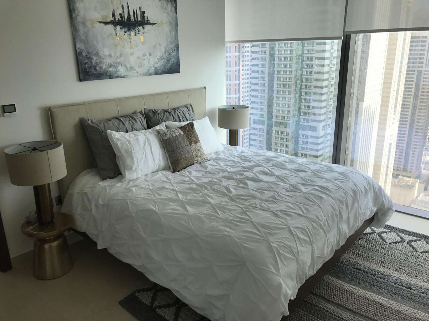 Luxurious pool with stunning marina views at Marina Gate apartment, Dubai Marina