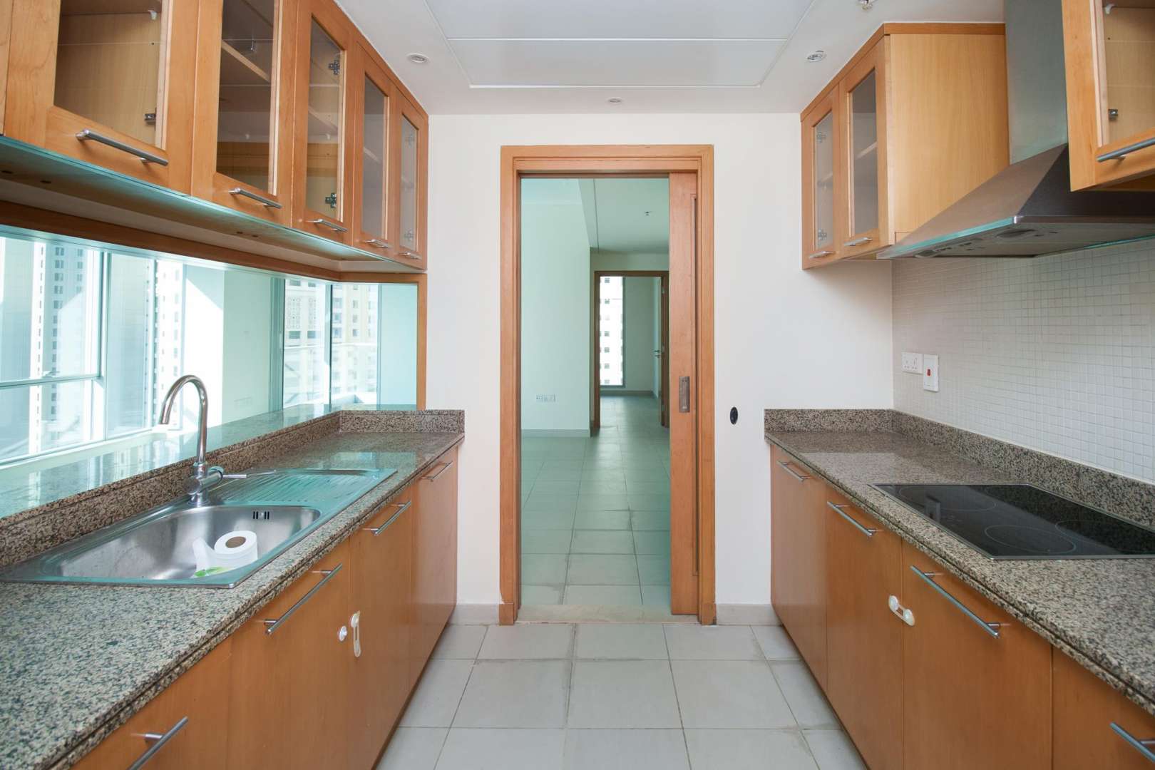 Bright living area in 2-bedroom Marina Promenade apartment, Dubai Marina, with large windows