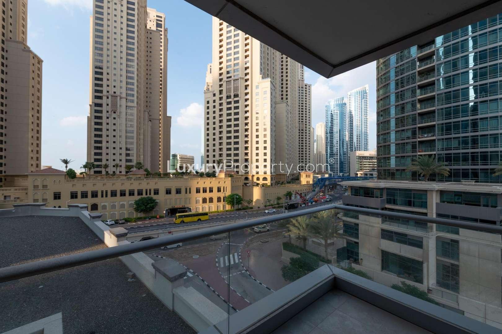 Two-bedroom apartment in Marina Promenade, Dubai with spacious living area and marina views