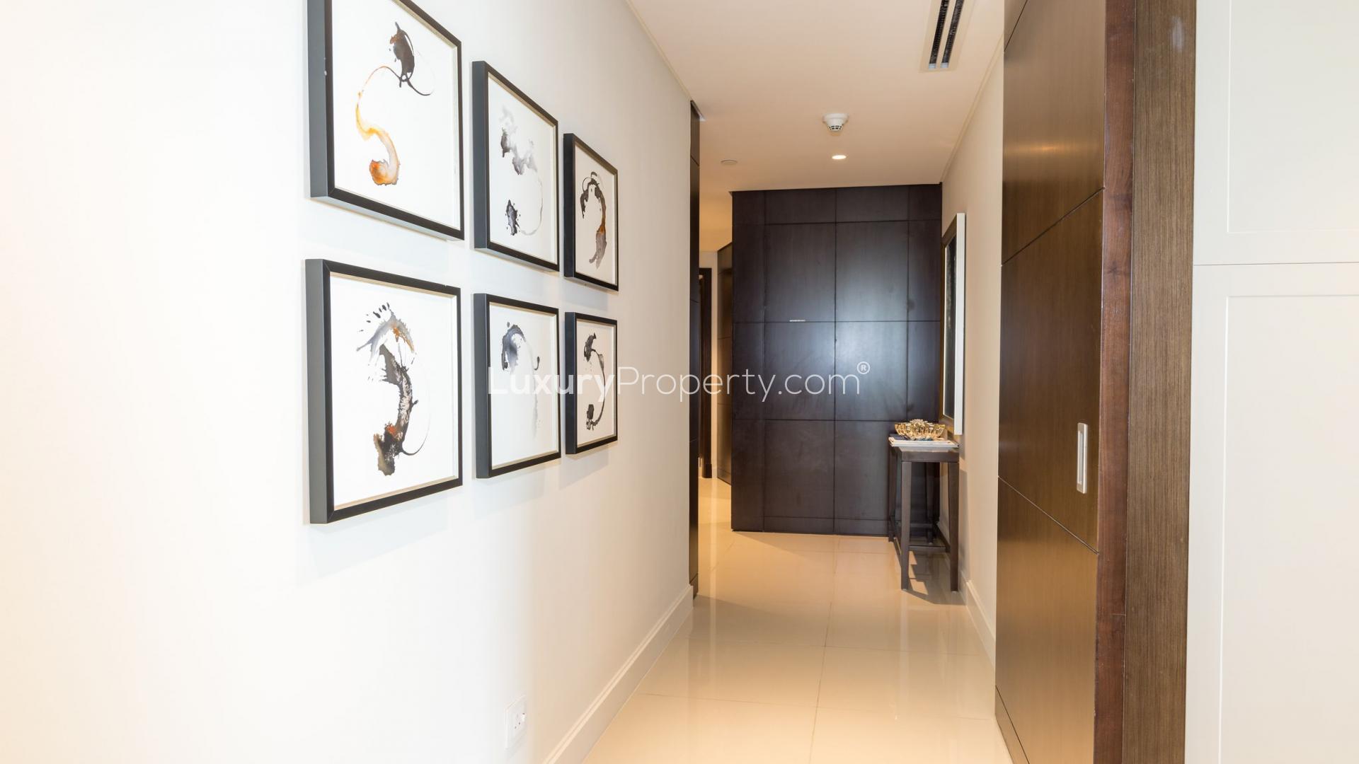 Downtown Dubai skyline view from The Address Fountain Views apartment for rent, LP39391