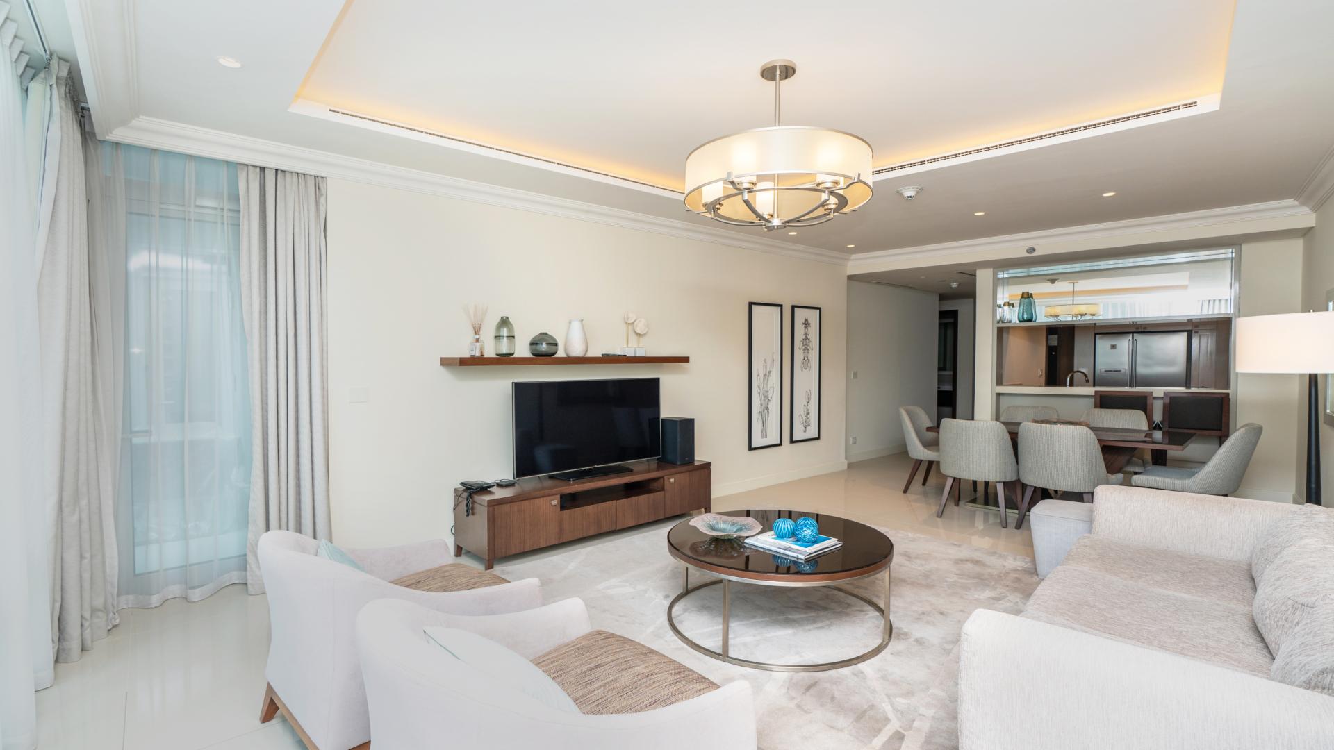 Luxurious living room in 2-bedroom apartment at The Address Residence Fountain Views, Downtown Dubai