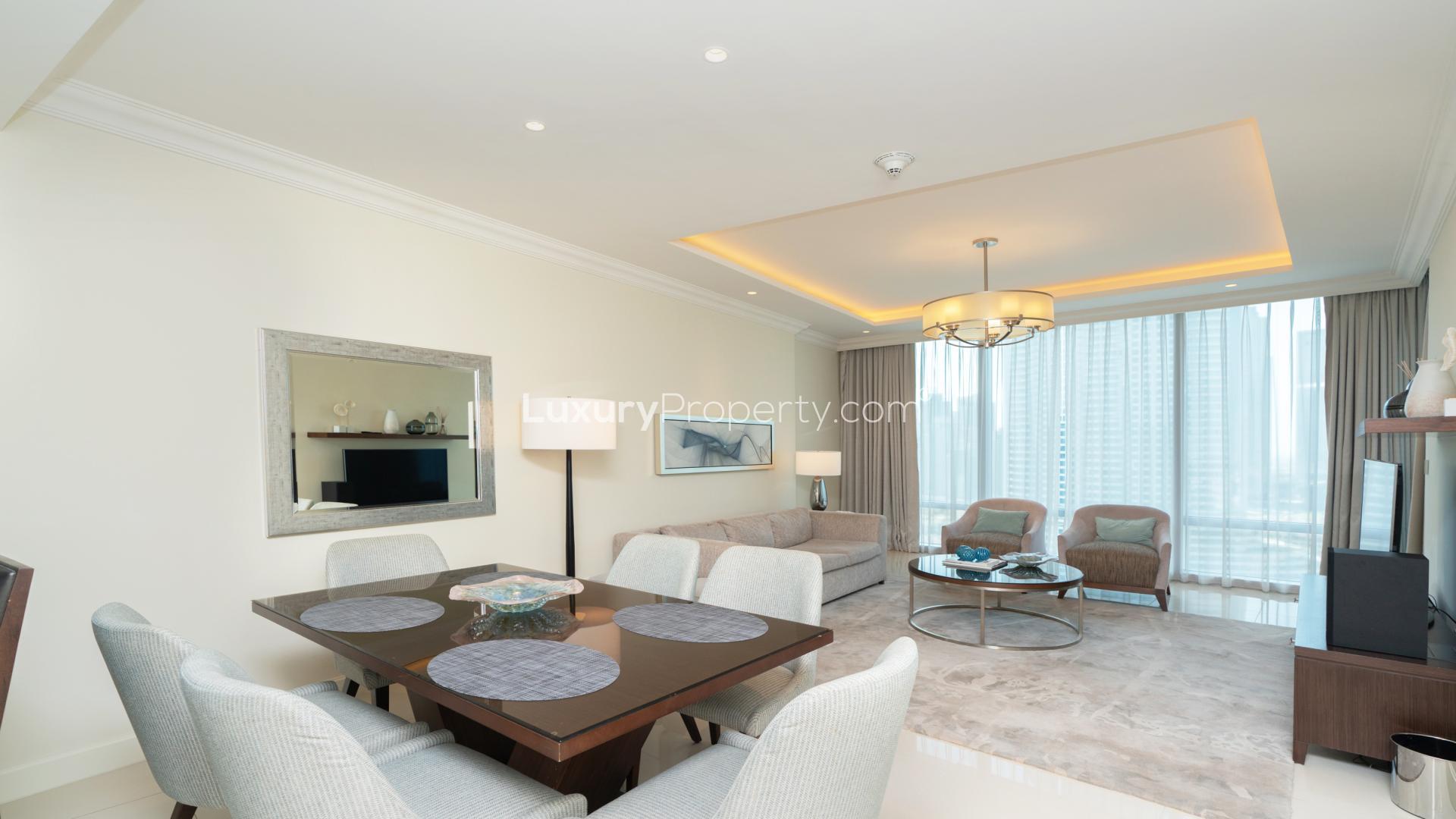 Skyline view from 2-bedroom apartment in The Address Residence Fountain Views, Downtown Dubai
