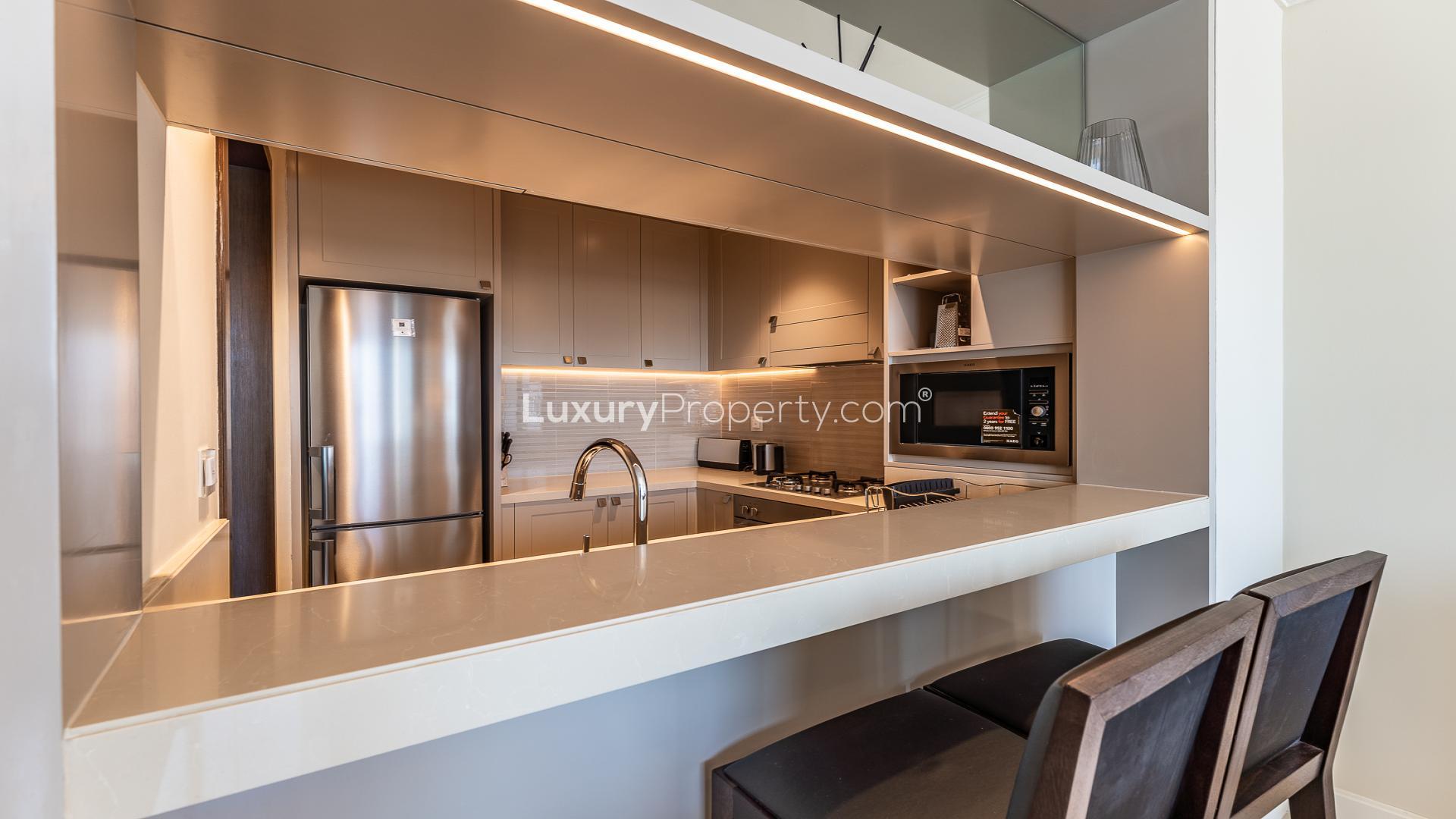 Fully furnished living area in 1 bed apartment, Downtown Dubai, The Address Residence Fountain Views