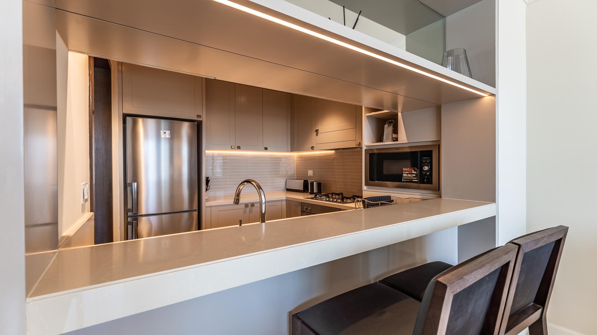 Fully furnished living area in 1 bed apartment, Downtown Dubai, The Address Residence Fountain Views