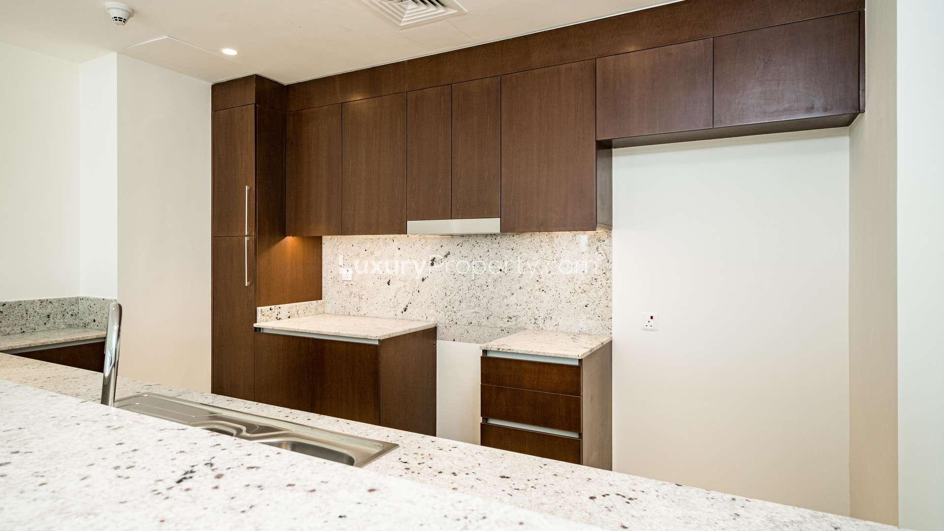 Modern bathroom entrance in 2-bedroom apartment, Mulberry at Park Heights, Dubai Hills Estate