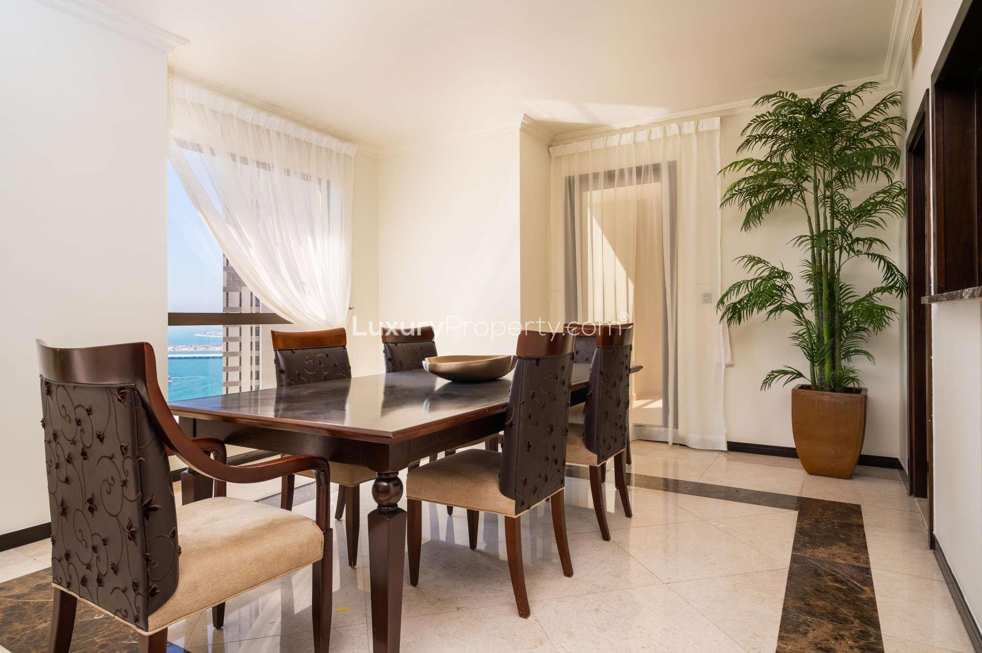 Spacious living room with sea view in 3-bedroom Murjan 4 apartment, JBR for rent