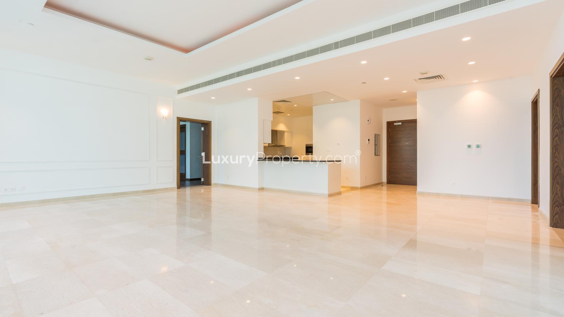 Spacious living area in two-bed apartment, Oceana, Palm Jumeirah for rent, LP15844