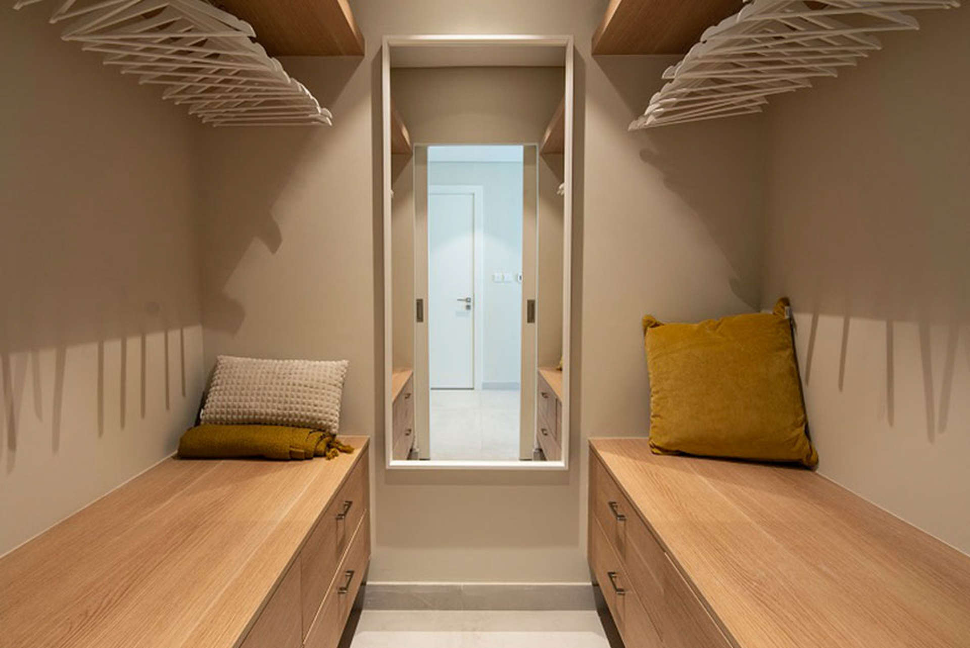 Modern bathroom in two-bedroom apartment, Olivara Residences, Dubai Studio City