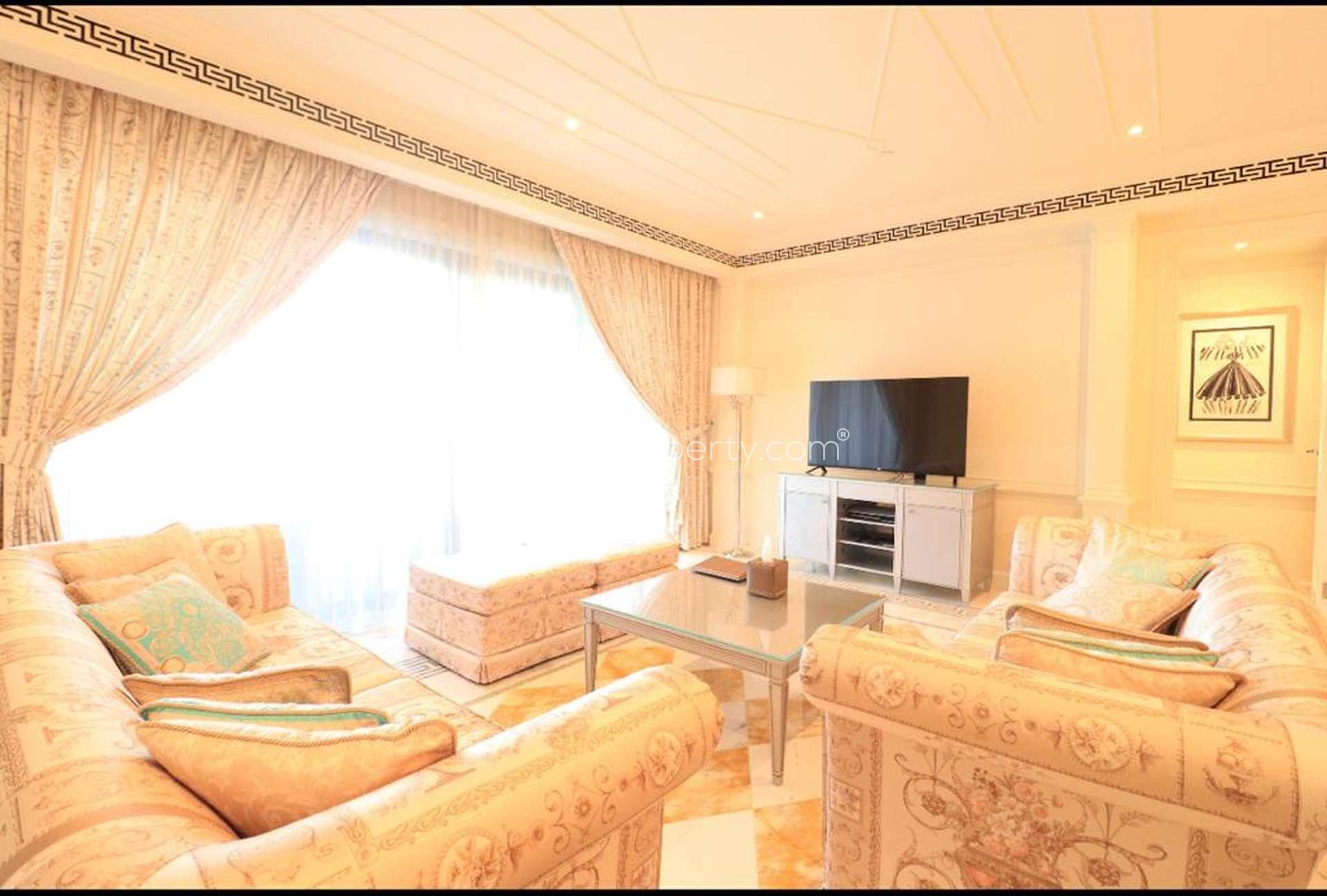 Elegant bedroom in 2-bedroom apartment for rent, Palazzo Versace, Culture Village, Dubai