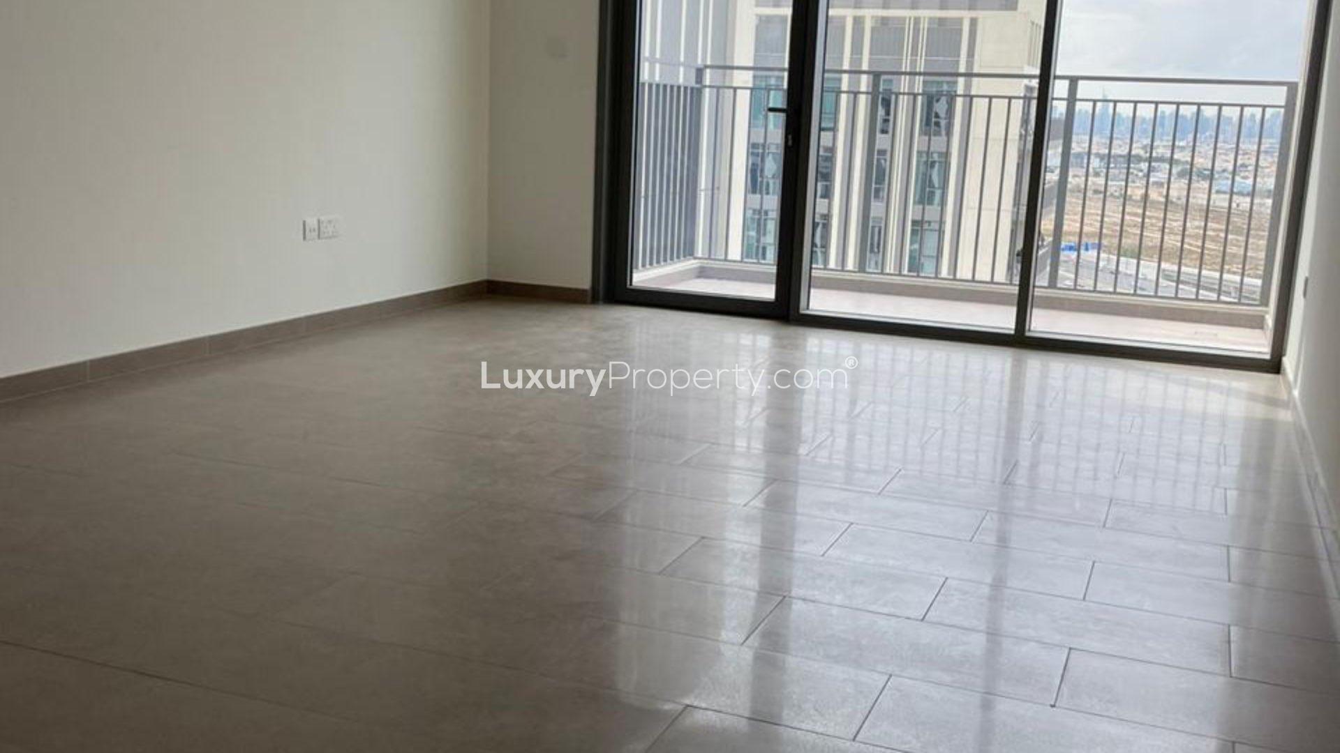 Aerial view of Park Heights 2 apartments in Dubai Hills Estate, showcasing modern architecture