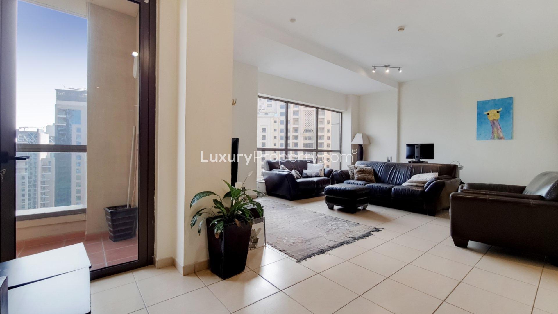 Marina view from 2-bedroom apartment in Rimal, Jumeirah Beach Residence, LP14711 for rent